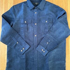 Banana Republic Men’s Faux Suede Shirt Jacket – Navy Blue – Size L